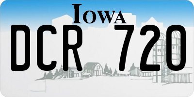 IA license plate DCR720