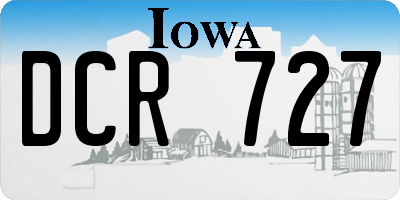 IA license plate DCR727