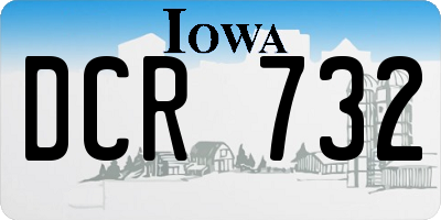 IA license plate DCR732