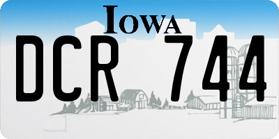 IA license plate DCR744
