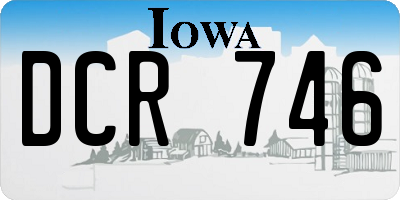 IA license plate DCR746