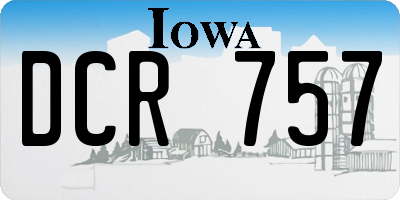 IA license plate DCR757