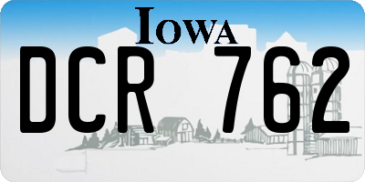 IA license plate DCR762