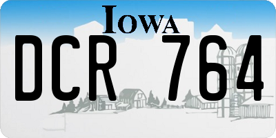 IA license plate DCR764