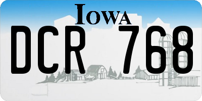 IA license plate DCR768