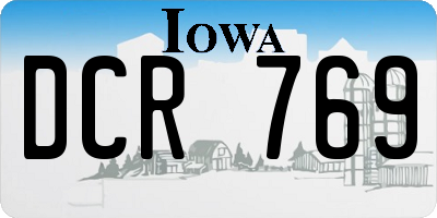 IA license plate DCR769