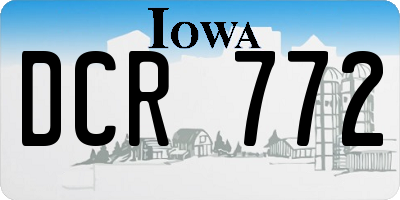 IA license plate DCR772