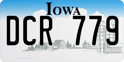 IA license plate DCR779