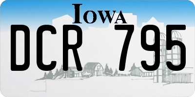 IA license plate DCR795