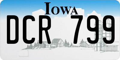 IA license plate DCR799
