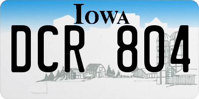 IA license plate DCR804