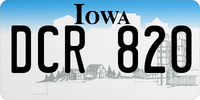 IA license plate DCR820