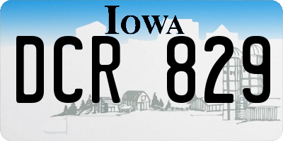 IA license plate DCR829