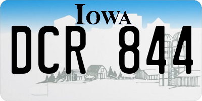 IA license plate DCR844