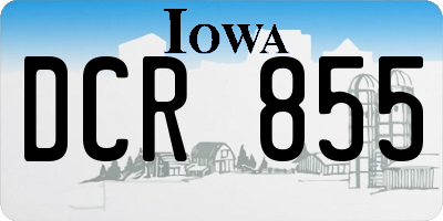IA license plate DCR855