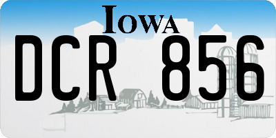 IA license plate DCR856