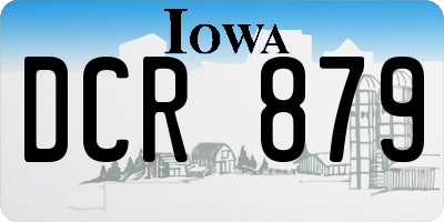 IA license plate DCR879