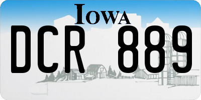 IA license plate DCR889