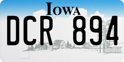 IA license plate DCR894