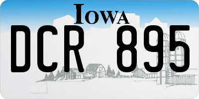 IA license plate DCR895