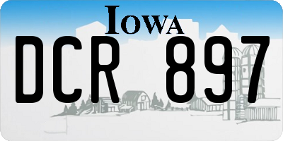 IA license plate DCR897