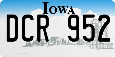 IA license plate DCR952