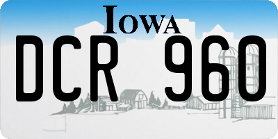 IA license plate DCR960