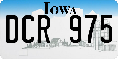 IA license plate DCR975