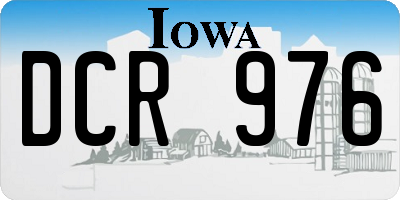 IA license plate DCR976