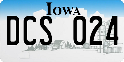 IA license plate DCS024