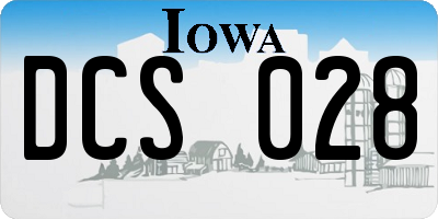 IA license plate DCS028
