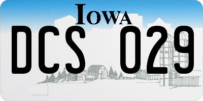 IA license plate DCS029