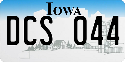 IA license plate DCS044