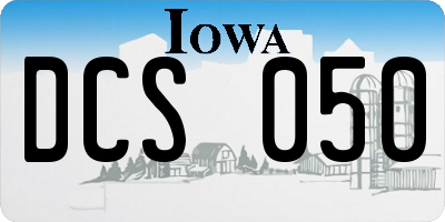IA license plate DCS050
