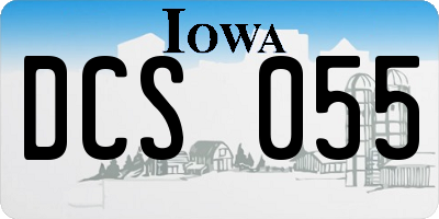 IA license plate DCS055