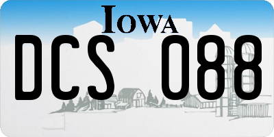 IA license plate DCS088