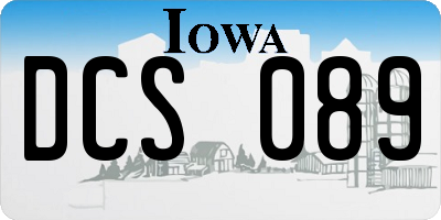 IA license plate DCS089