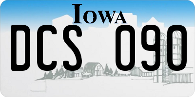 IA license plate DCS090