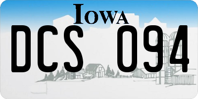 IA license plate DCS094