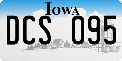 IA license plate DCS095