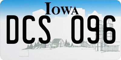 IA license plate DCS096