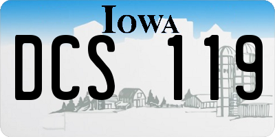 IA license plate DCS119