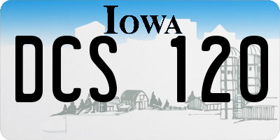 IA license plate DCS120