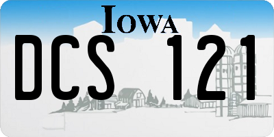 IA license plate DCS121