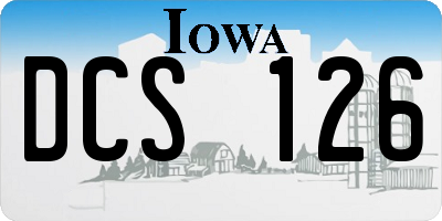 IA license plate DCS126