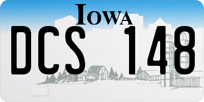 IA license plate DCS148