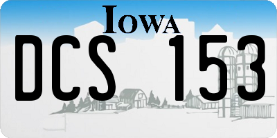 IA license plate DCS153