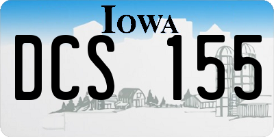 IA license plate DCS155