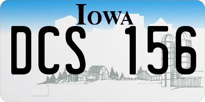 IA license plate DCS156