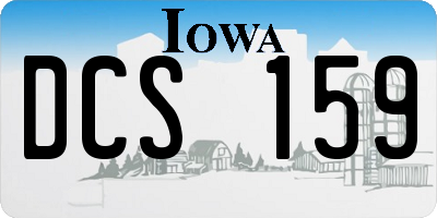 IA license plate DCS159